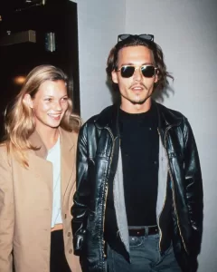 Kate Moss with Johnny depp